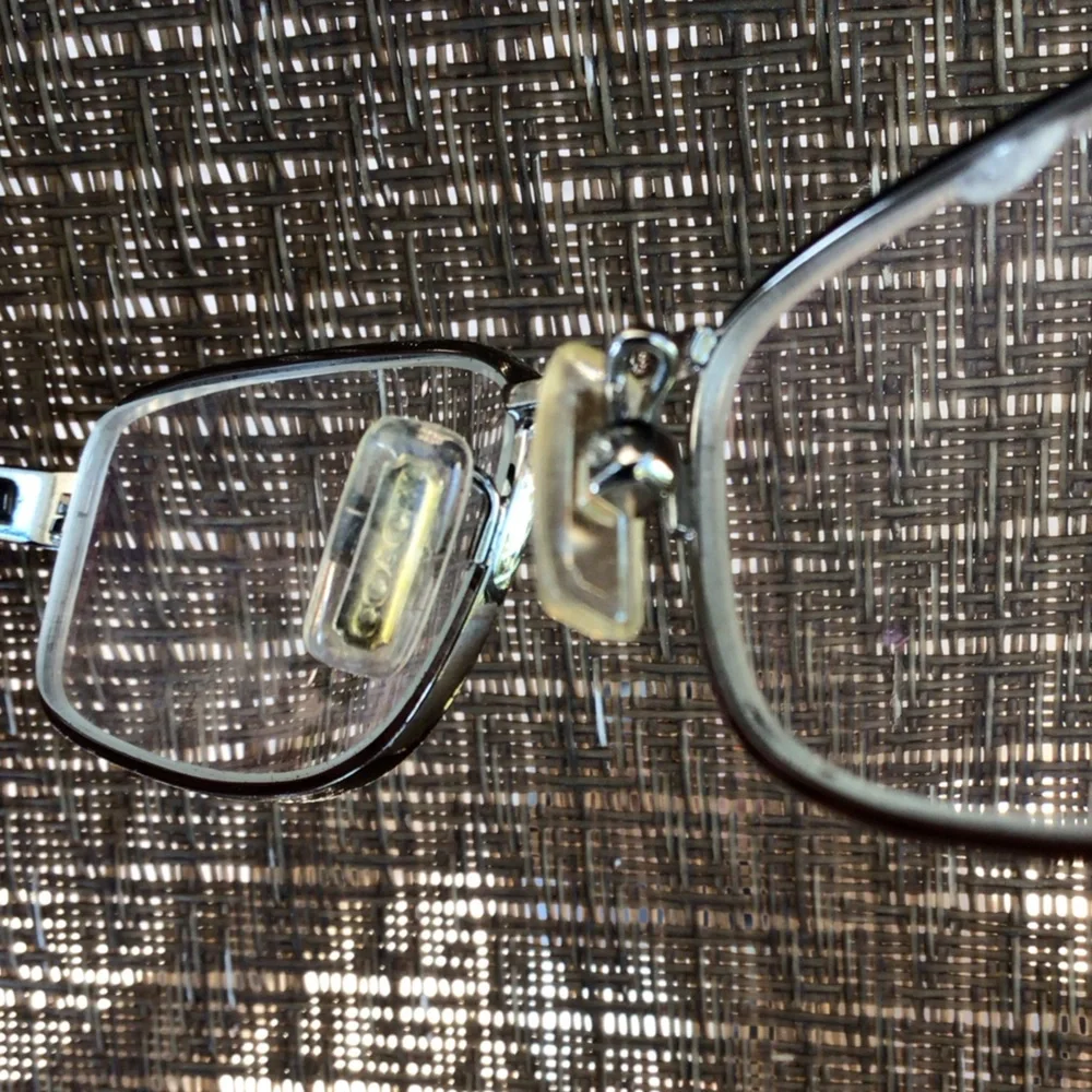 Coach Silver/Black Rectangle Eyeglasses Frames HC5005